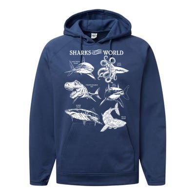 Sharks Of The World Performance Fleece Hoodie