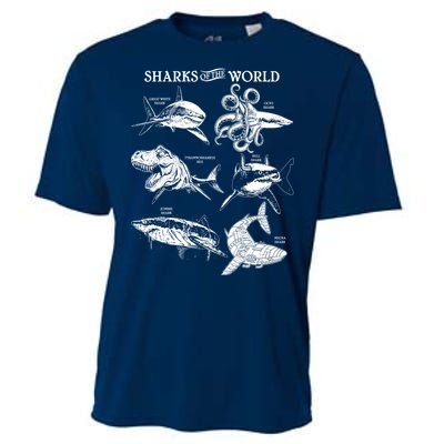 Sharks Of The World Cooling Performance Crew T-Shirt