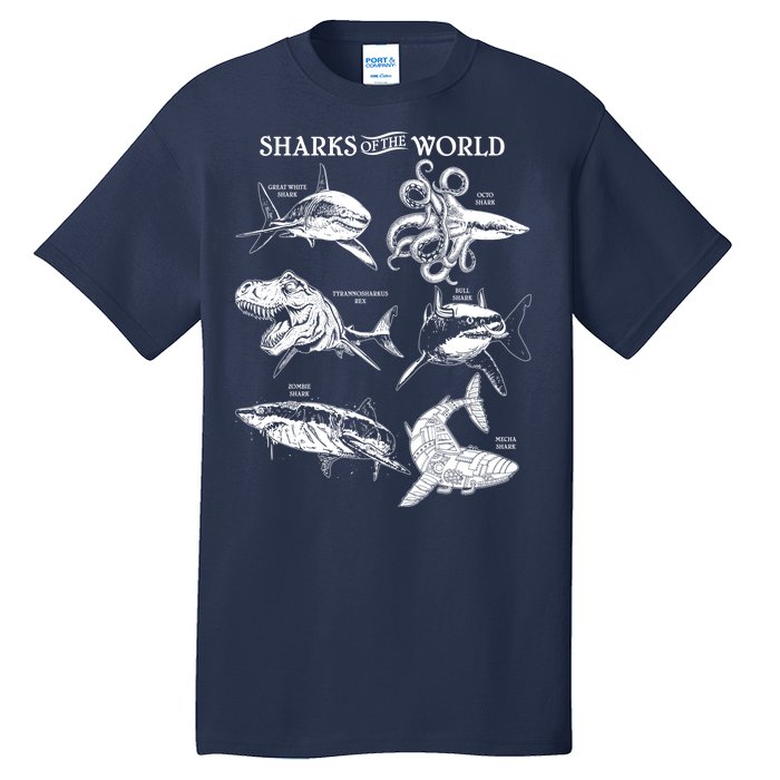 Sharks Of The World Tall T-Shirt