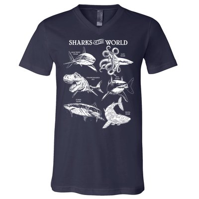 Sharks Of The World V-Neck T-Shirt