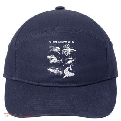 Sharks Of The World 7-Panel Snapback Hat