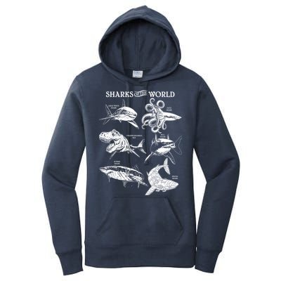 Sharks Of The World Women's Pullover Hoodie