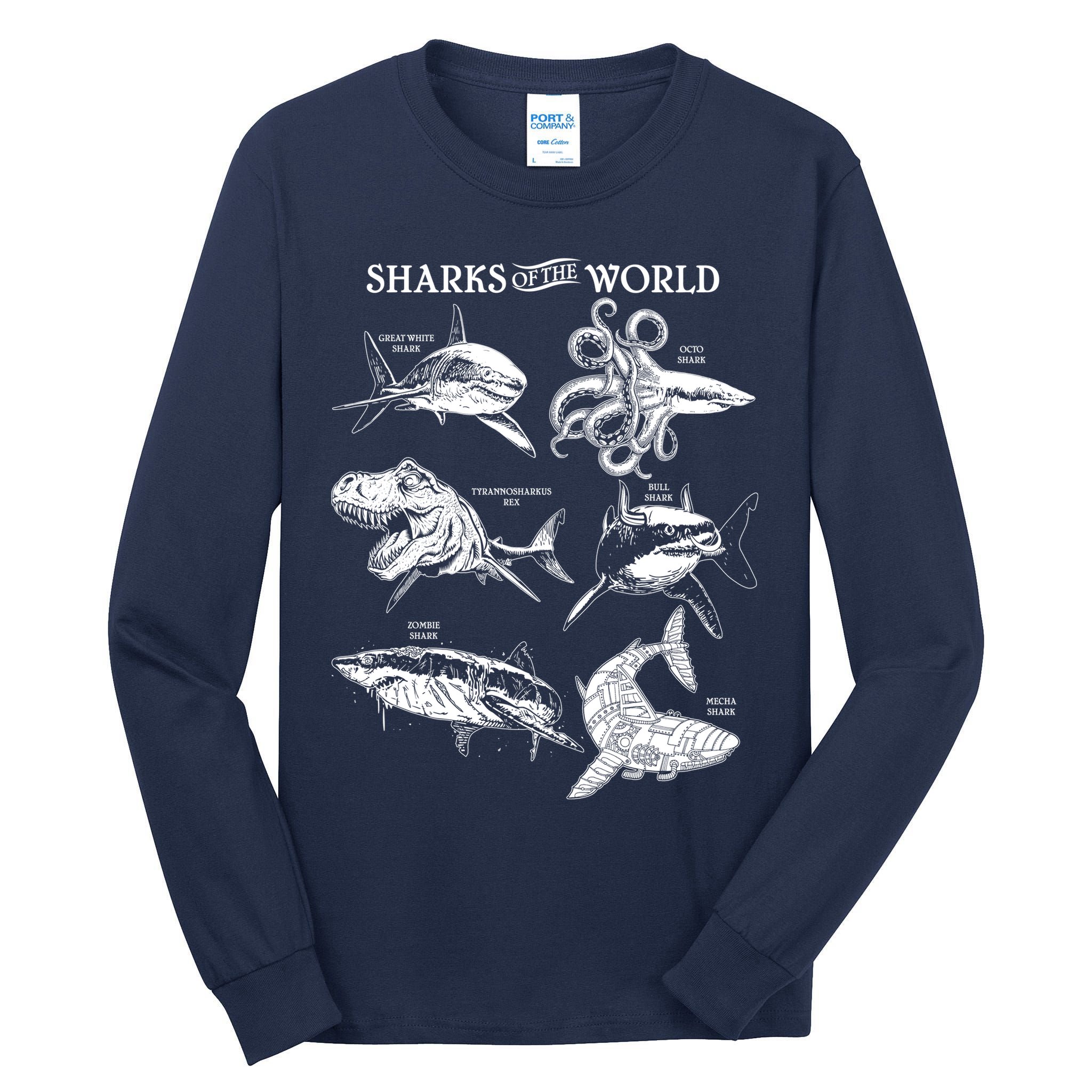 Sharks Of The World Tall Long Sleeve T-Shirt