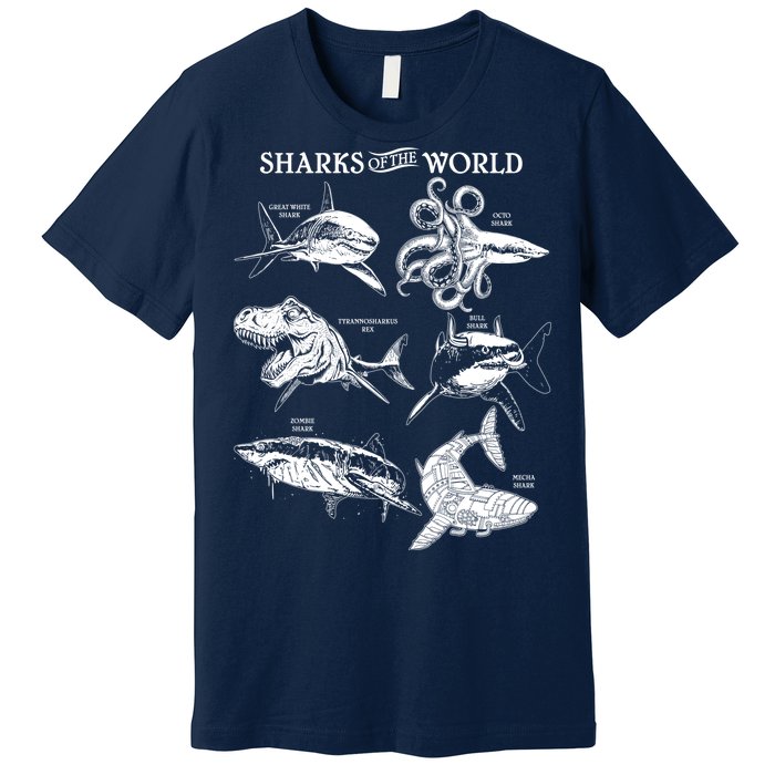 Sharks Of The World Premium T-Shirt