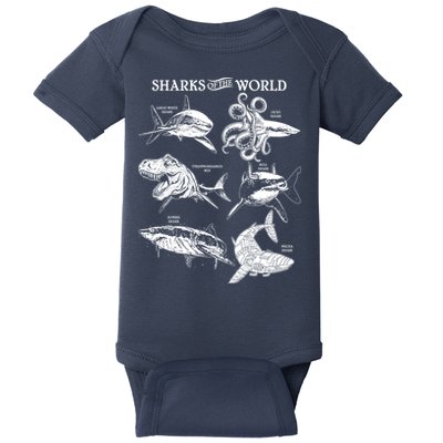 Sharks Of The World Baby Bodysuit