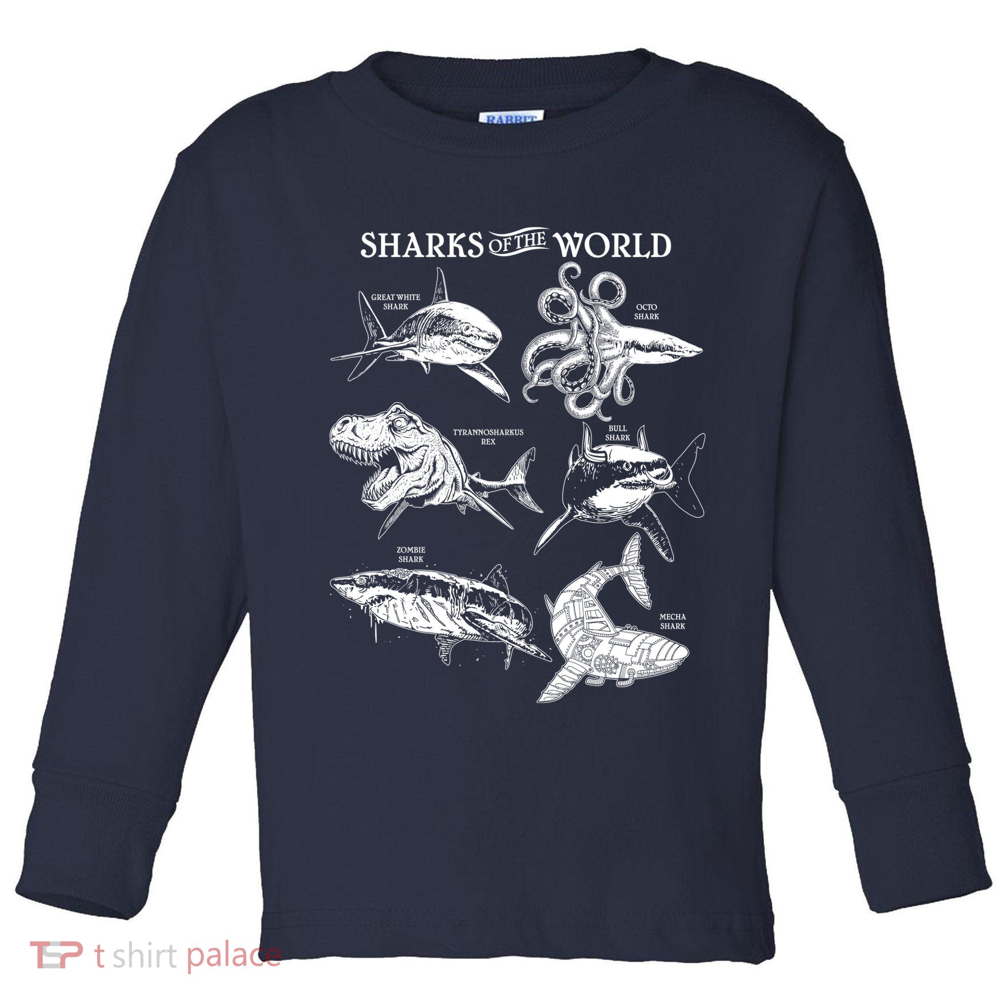 Sharks Of The World Toddler Long Sleeve Shirt