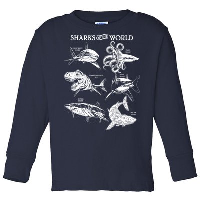 Sharks Of The World Toddler Long Sleeve Shirt