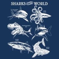 Sharks Of The World Golf Towel