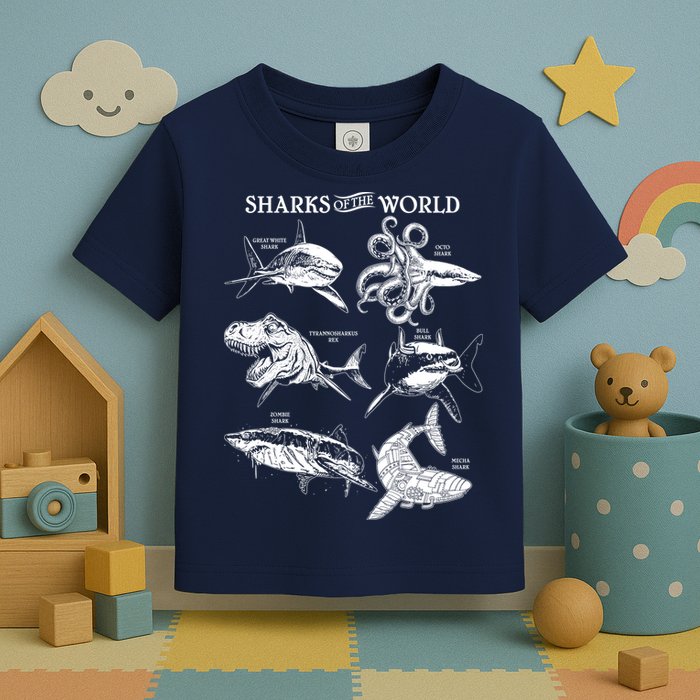 Sharks Of The World Toddler T-Shirt