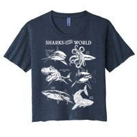 Sharks Of The World Women's Crop Top Tee