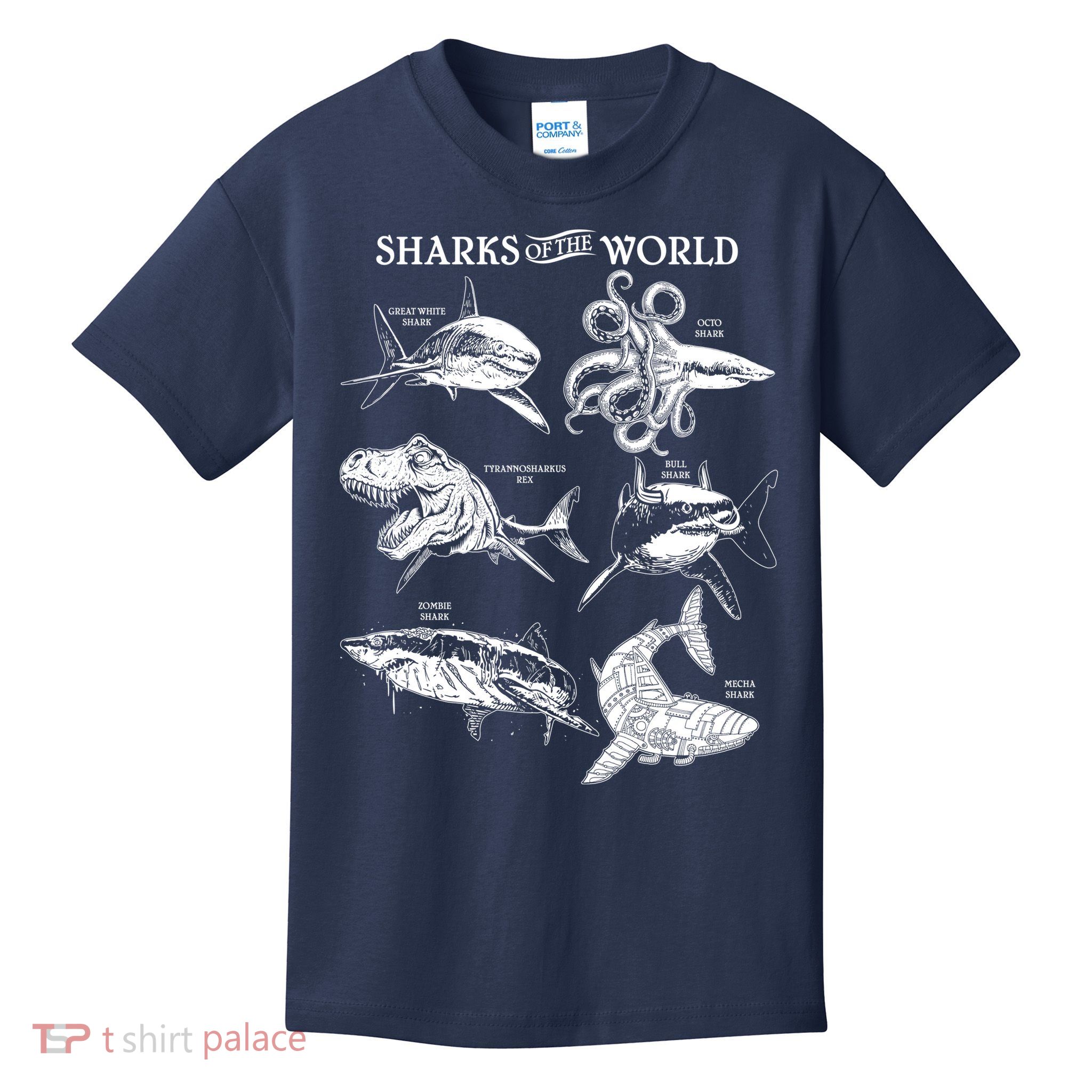 Sharks Of The World Kids T-Shirt