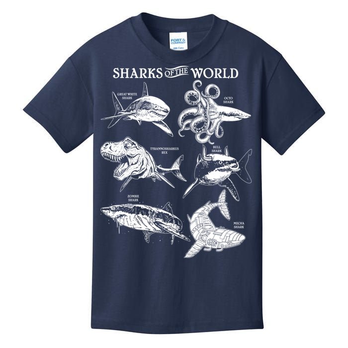 Sharks Of The World Kids T-Shirt