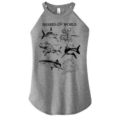 Sharks Of The World Women's Perfect Tri Rocker Tank