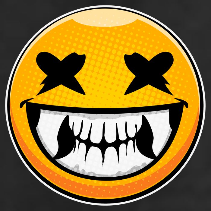 Sharp Toothed Smiley Creepy Emoji Cool Comfort Performance Bucket Hat