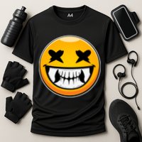 Sharp Toothed Smiley Creepy Emoji Performance Shirt