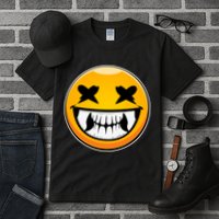 Sharp Toothed Smiley Creepy Emoji Tall T-Shirt