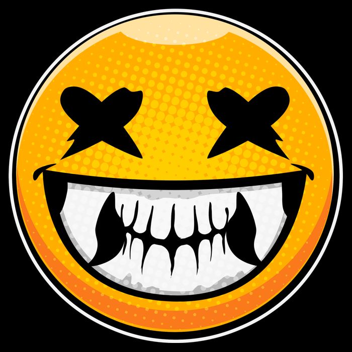 Sharp Toothed Smiley Creepy Emoji Baby Bodysuit
