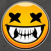 Sharp Toothed Smiley Creepy Emoji Vector Backpack