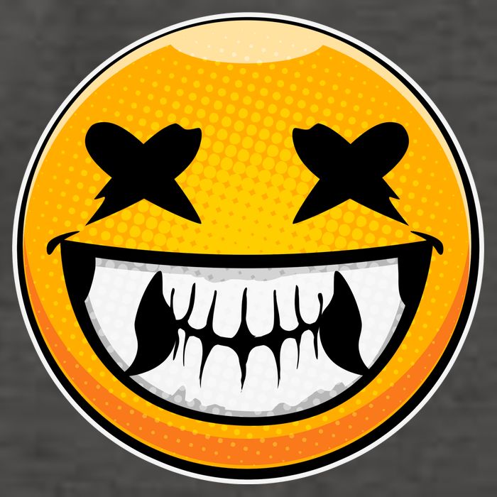 Sharp Toothed Smiley Creepy Emoji Vector Backpack