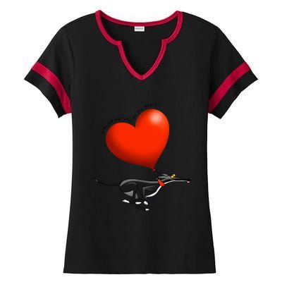 Stolen Heart Black Hound Ladies Halftime Notch Neck Tee