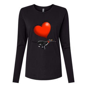 Stolen Heart Black Hound Womens Cotton Relaxed Long Sleeve T-Shirt