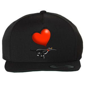 Stolen Heart Black Hound Wool Snapback Cap