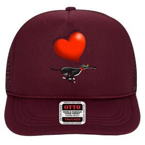 Stolen Heart Black Hound High Crown Mesh Back Trucker Hat