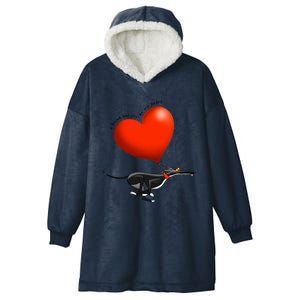 Stolen Heart Black Hound Hooded Wearable Blanket