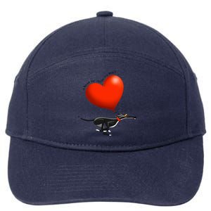 Stolen Heart Black Hound 7-Panel Snapback Hat