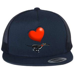 Stolen Heart Black Hound Flat Bill Trucker Hat