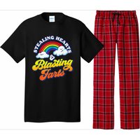 Stealing Hearts & Blasting Farts Funny Rainbow Valentines Pajama Set