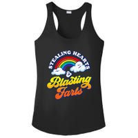 Stealing Hearts & Blasting Farts Funny Rainbow Valentines Ladies PosiCharge Competitor Racerback Tank