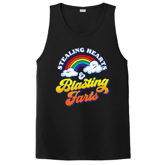 Stealing Hearts & Blasting Farts Funny Rainbow Valentines PosiCharge Competitor Tank