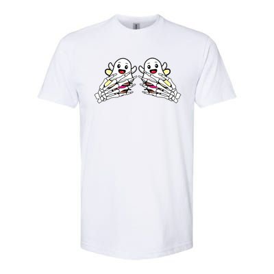 Skeleton Hand Breast Cancer Awareness Boo Bees Warrior Gift Softstyle® CVC T-Shirt