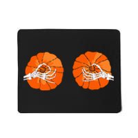 Spooky Halloween Bikini Costume with Pumpkin Boobs Mousepad