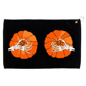 Spooky Halloween Bikini Costume with Pumpkin Boobs Grommeted Golf Towel