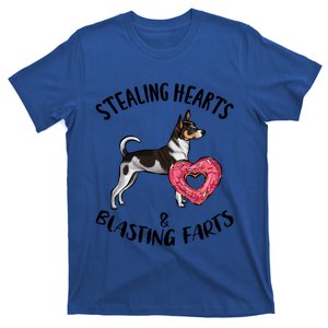 Stealing Hearts Blasting Farts Rat Terrier Valentines Day Funny Gift T-Shirt