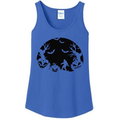 Sasquatch Halloween Bigfoot Pumpkin Last Minute Costume Gift Ladies Essential Tank