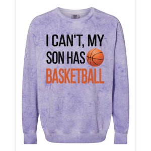 Son Has Basketball Mom Basketball Player Mom Funny Gift Colorblast Crewneck Sweatshirt