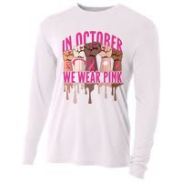 Strong Hands Breast Cancer In October We Wear Pink Cooling Performance Long Sleeve Crew