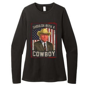 Should Have Been A Cow Trump 2024 4th Of July Us Flag Great Gift Womens CVC Long Sleeve Shirt