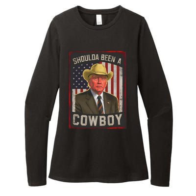 Should Have Been A Cow Trump 2024 4th Of July Us Flag Great Gift Womens CVC Long Sleeve Shirt