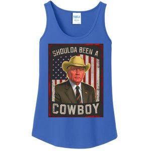 Should Have Been A Cow Trump 2024 4th Of July Us Flag Great Gift Ladies Essential Tank