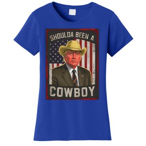 Should Have Been A Cow Trump 2024 4th Of July Us Flag Great Gift Women's T-Shirt