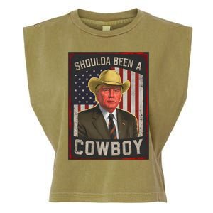 Should Have Been A Cow Trump 2024 4th Of July Us Flag Great Gift Garment-Dyed Women's Muscle Tee