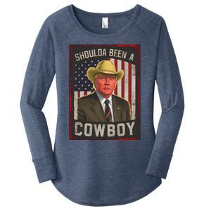 Should Have Been A Cow Trump 2024 4th Of July Us Flag Great Gift Women's Perfect Tri Tunic Long Sleeve Shirt