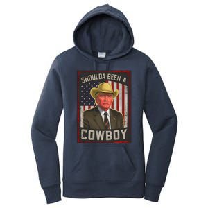 Should Have Been A Cow Trump 2024 4th Of July Us Flag Great Gift Women's Pullover Hoodie