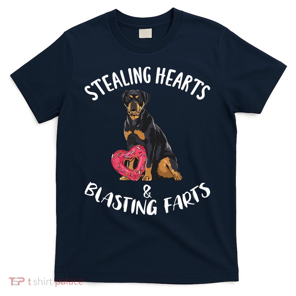 Stealing Hearts Blasting Farts Rottweiler Valentines Day T-Shirt