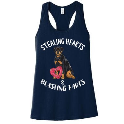 Stealing Hearts Blasting Farts Rottweiler Valentines Day Womens Tank Top