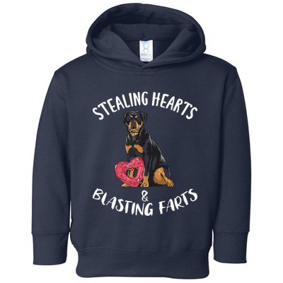 Stealing Hearts Blasting Farts Rottweiler Valentines Day Toddler Hoodie